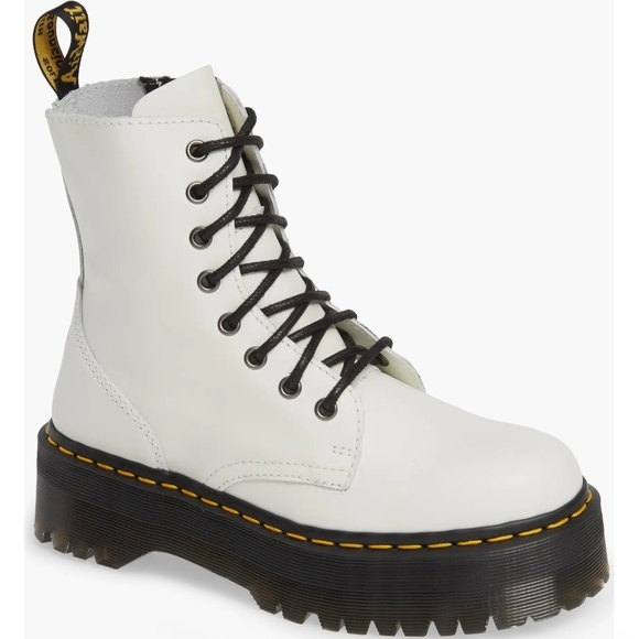 Dr. Martens Women's White Combat Boots Jadon Platforms NWOT Unisex - Picture 1 of 14